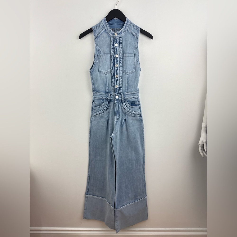 Denim Blue Women Jeans Overalls - Picture 6 of 10